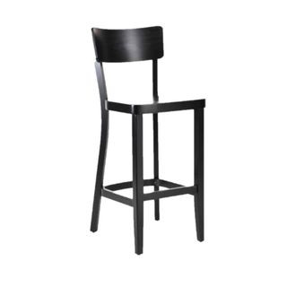 Newport Bar Stool H750mm Timber Black 120kg
