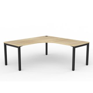 Axis Corner Workstation 1800x1800x750mm Blk/New Oak