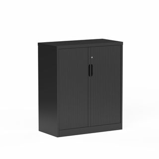 Tempo Tambour Cupboard H1200xW900xD450mm Blk