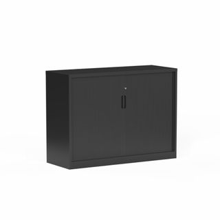 Tempo Tambour Cupboard H1020xW1200xD450mm Black