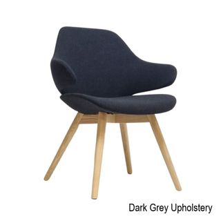 Crescent Visitors Chair Timber Base Light Grey 140kg