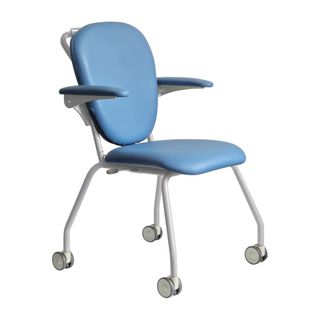 Slide N' Dine Dual Cont Utility Chair 125kg Wht Light Blue