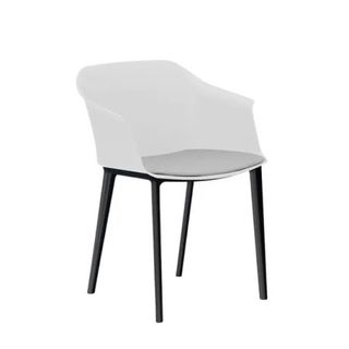 Aurora 4 legs White shell, Black Leg, Seat Pad C2