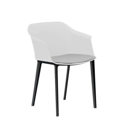 Aurora 4 legs White shell, Black Leg, Seat Pad C2