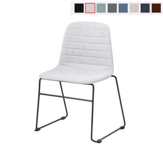 Sofia Chair No arms Sled Base 130kg Fabric