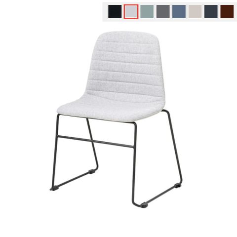 Sofia Chair No arms Sled Base 130kg Fabric