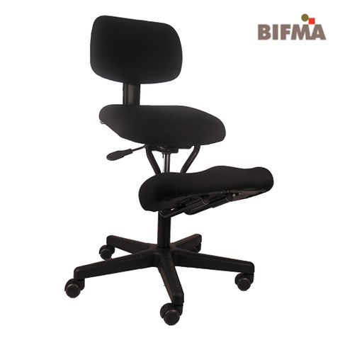 Kneel on Chair with Back Rest 110kg  Black