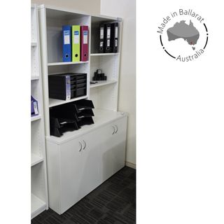 Credenza & Hutch L1200xH1800xD300/450 4Swing doors L1