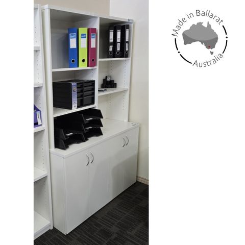 Credenza & Hutch L1200xH1800xD300/450 4Swing doors L1