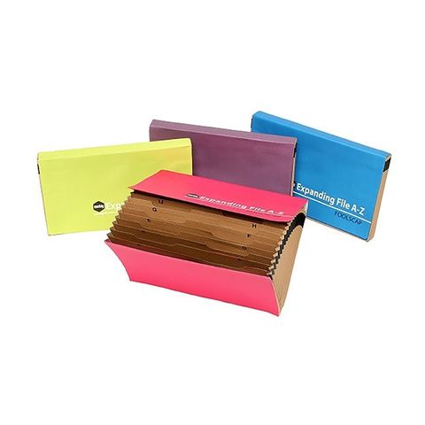 Expanding File A-Z Foolscap size. Summer colours