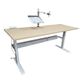 Klass Electric Desk 1800x800mm 140kg White Fr Chalk Top, Scallop