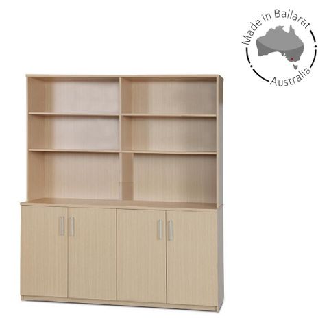 Credenza & Hutch L1500xH1800xD300/450 Swing doors L2
