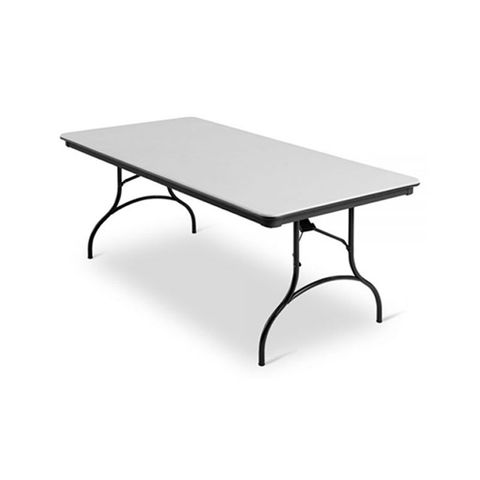 Mitylite Trestle Folding Table L2440xD910xH760mm Grey/Black Fr