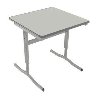 Adj. T-Leg Desk 600x600mm Height 490-730mm PE Standard