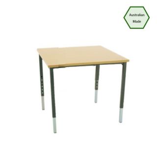 Table L600xD600x18mm  Adj 4Legs 25mm Sq Corners