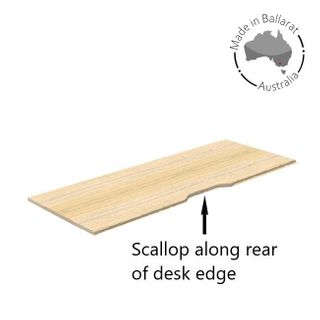 Top 25mm 1500x800mm L2 Scallop