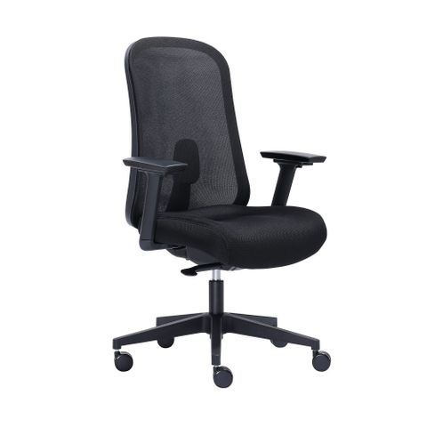 Trey Mesh Back Chair Arms Black 135kg