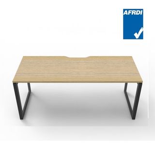 Deluxe Infinity Workstation Loop1200x750mm Oak/Blk Fr