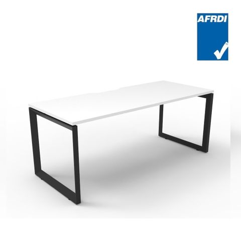 Deluxe Infinity Workstation Loop1500x750mm White/Blk Fr