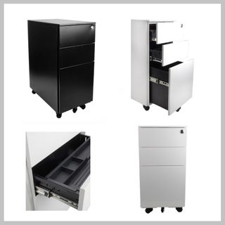 Movida Mobile Pedestal 2S+1F H600xW300xD520mm Black