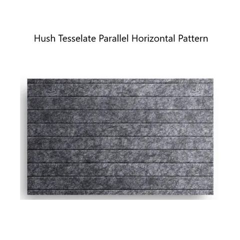 Acoustic Wall Panels Hush Tessellate Parallel Horizontal 18mm 2700x1150mm