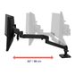 Ergotron LX Monitor Arm Dual Direct Arm Black Boxed