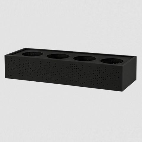 Planter Box suits Tambour Door W1200xD500mm Black