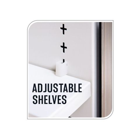Extra Shelf & Clips suits Tambour Door W1200xD500mm Black