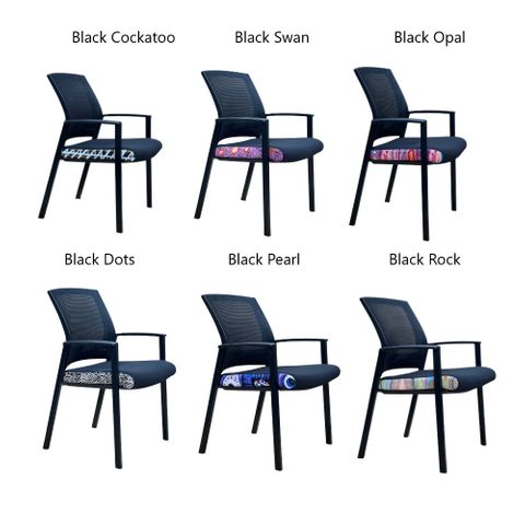 Darwin Visitor Chair Indigenous Fabric Range 150kg
