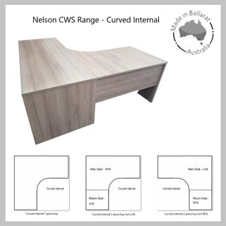 Nelson Corner Workstation Range - Curved Internal