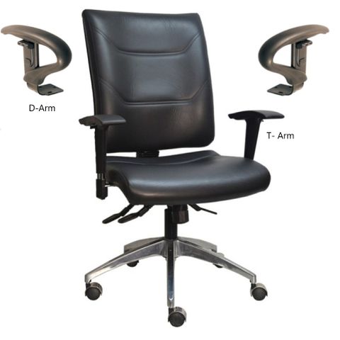 Logan HB with D Arms Black Leather 120kg