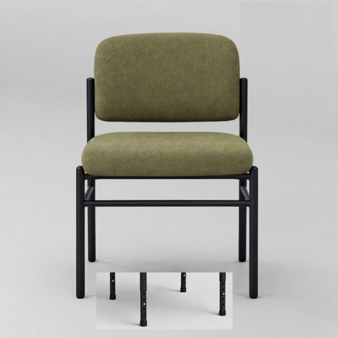 Turner Visitor Chair No Arms Adj Height Frame PC 200kg