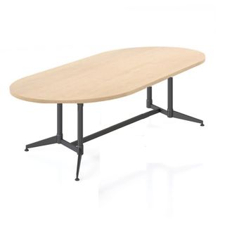 Typhoon Boardroom Table DEnd Top 1800x1000 Blk Frame L2