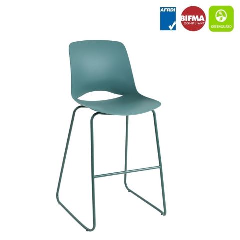 Vista Rise Stool Sled Frame SH730mm Poly Shell 140kg