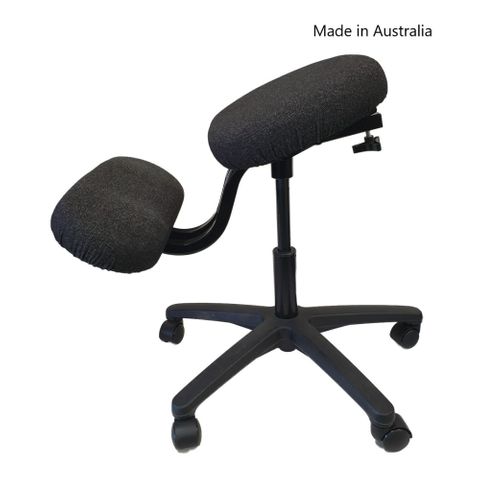 Longreach Sitright Chair Gas Swivel Lawler Eagle Charcoal 110kg