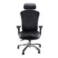 Multiform HB Adj Arms Chair Black Leather Upper 110kg