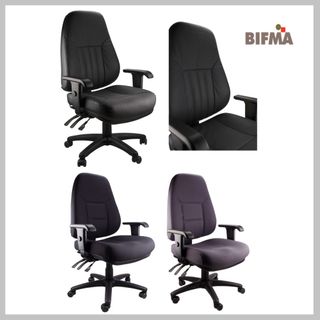Endeavour 101F Adj Arms Chair Black 110kg