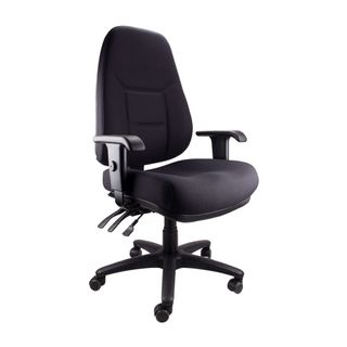 Endeavour 101F Adj Arms Chair Black 110kg