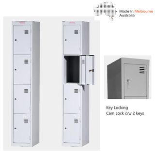 Locker Flat Top 4 Tier H1840xW380xD455mm