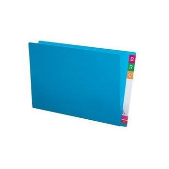 Foolscap Folder Full End Tab Blue Pk100