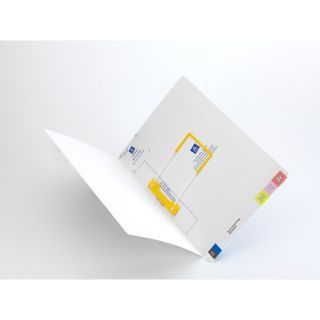 Folder Full End Tab White Inc Tubeclip Pk100