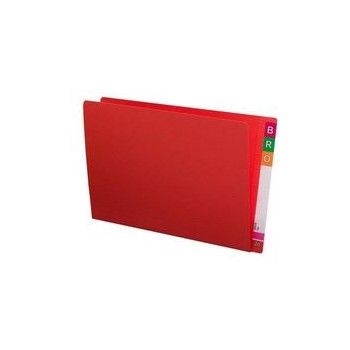 Foolscap Folder Full End Tab Red Pk100