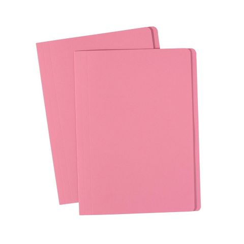 MANILLA Foolscap Folders Pink, Box100