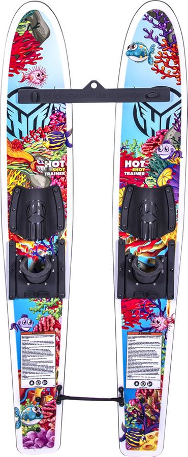 HO 2024 Hot Shot Trainer Combo Skis with Bar & Rope