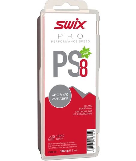 Swix PS8 Wax (Red -4c To 4c) 180g