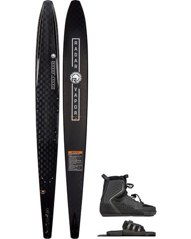RADAR 2023 Vapor Pro Build Black Slalom Ski with 2024 Pulse Boot &amp; RTP