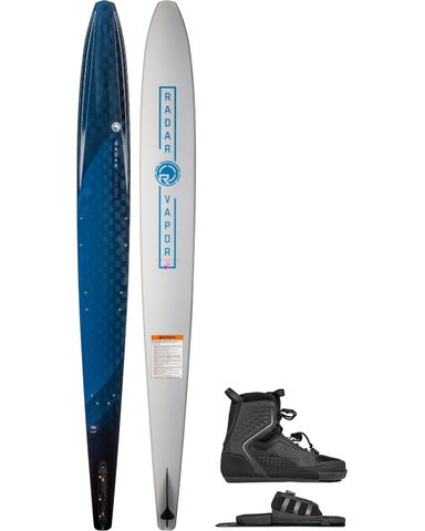 RADAR 2023 Vapor Pro Build Blue Slalom Ski with 2024 Pulse Boot &amp; RTP