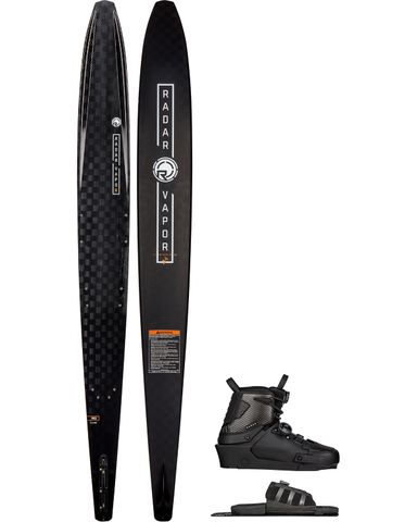 RADAR 2023 Vapor Pro Build Black Slalom Ski with 2024 Vapor Boot &amp; RTP
