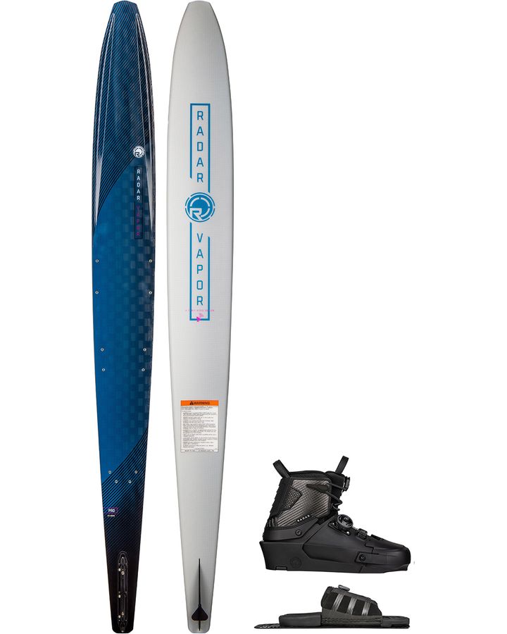 Radar 2023 Vapor Pro Build Blue Slalom Ski with 2024 Vapor Boot & RTP