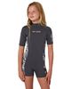 Rip Curl 2024 Dawn Patrol Junior Girls 2mm Back Zip Short Sleeve Springsuit